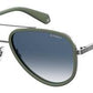  Pld 2073/S Aviator Sunglasses 01ED-Green