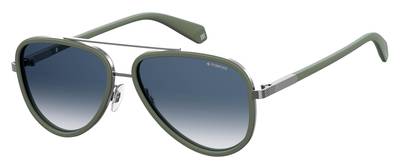  Pld 2073/S Aviator Sunglasses 01ED-Green