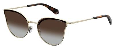  Pld 4056/S Oval Modified Sunglasses 001Q-Gold Brown