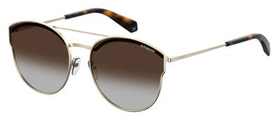  Pld 4057/S Oval Modified Sunglasses 001Q-Gold Brown