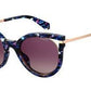 POLAROID Pld 4067/S Oval Modified Sunglasses 0JBW-Blue Havana (Back Order 2 weeks)
