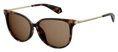  Pld 4076/F/S Square Sunglasses 0086-Dark Havana