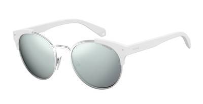 POLAROID Pld 6038/S/X Browline Sunglasses 06HT-White Crystal Gray