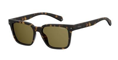 POLAROID Pld 6044/S Rectangular Sunglasses 0086-Dark Havana