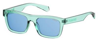 POLAROID Pld 6050/S Rectangular Sunglasses 0TCF-Turquoise