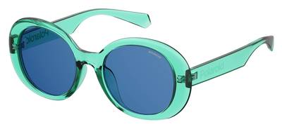  Pld 6054/F/S Oval Modified Sunglasses 0TCF-Turquoise (Back Order 2 weeks)