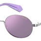  Pld 6066/S Oval Modified Sunglasses 0B6E-Lilac Silver