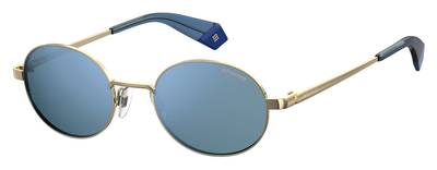  Pld 6066/S Oval Modified Sunglasses 0LKS-Gold Blue
