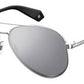 Pld 6069/S/X Aviator Sunglasses 0YB7-Silver