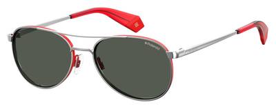  Pld 6070/S/X Oval Modified Sunglasses 0J2B-Silver Ed