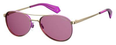  Pld 6070/S/X Oval Modified Sunglasses 0S9E-Gold Violet