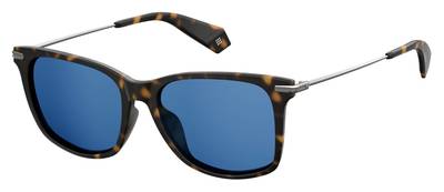  Pld 6078/F/S Rectangular Sunglasses 0086-Dark Havana
