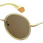  Pld 6079/F/S Oval Modified Sunglasses 040G-Yellow