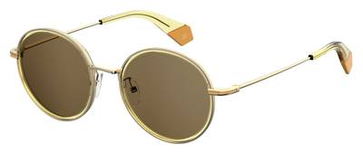  Pld 6079/F/S Oval Modified Sunglasses 040G-Yellow