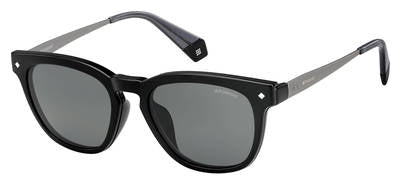  Pld 6080/G/CS Square Sunglasses 008A-Black Gray