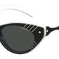 Pld 6084/S Cat Eye/Butterfly Sunglasses 09HT-Black Ivory (Back Order 2 weeks)
