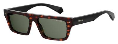  Pld 6085/S/X Rectangular Sunglasses 0086-Dark Havana (Back Order 2 weeks)