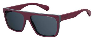  Pld 6086/S/X Square Sunglasses 0FSF-Burgundy Gray (Back Order 2 weeks)