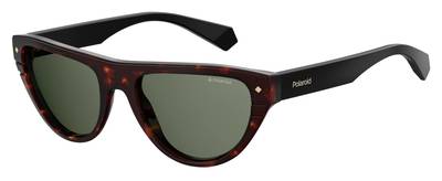  Pld 6087/S/X Oval Modified Sunglasses 0086-Dark Havana (Back Order 2 weeks)