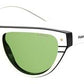  Pld 6087/S/X Oval Modified Sunglasses 00XR-Ivory Bklea (Back Order 2 weeks)