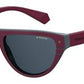  Pld 6087/S/X Oval Modified Sunglasses 0FSF-Burgundy Gray (Back Order 2 weeks)