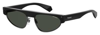  Pld 6088/S/X Rectangular Sunglasses 0807-Black (Back Order 2 weeks)