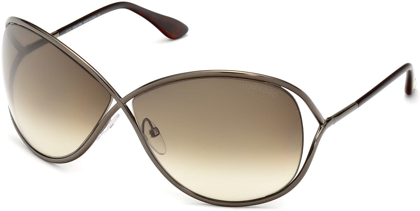 Tom Ford FT0130 Miranda Geometric Sunglasses 36F-36F - Shiny Bronze / Gradient Bronze Lenses