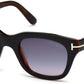 Tom Ford FT0237 Snowdon Geometric Sunglasses 56B-05B - Shiny Black, Havana / Gradient Grey Lenses