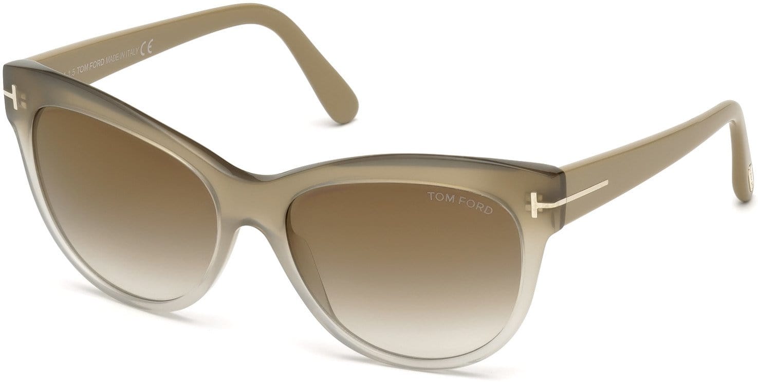 Tom Ford FT0430 Lily Cat Sunglasses 59G-59G - Beige/other / Brown Mirror
