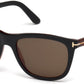 Tom Ford FT0500 Andrew Geometric Sunglasses 05J-05J - Black/other / Roviex