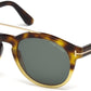 Tom Ford FT0515 Newman Geometric Sunglasses 56N-56N - Havana/other / Green