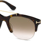 Tom Ford FT0517 Adrenne Geometric Sunglasses 52G-52G - Dark Havana / Brown Mirror