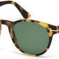 Tom Ford FT0522 Palmer Round Sunglasses 56N-56N - Havana/other / Green