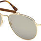 Tom Ford FT0536 Sean Aviator Sunglasses 28C-28C - Shiny Rose Gold / Smoke Mirror