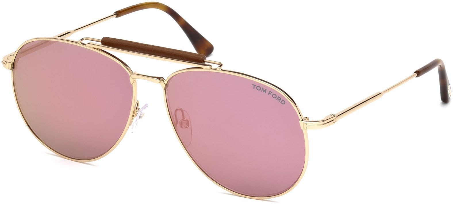 Tom Ford FT0536 Sean Aviator Sunglasses 28Z-28Z - Shiny Rose Gold / Gradient