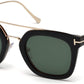 Tom Ford FT0541 Alex-02 Geometric Sunglasses 05N-05N - Black/other / Green