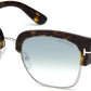 Tom Ford FT0554 Dakota-02 Geometric Sunglasses 52X-52X - Dark Havana / Blu Mirror