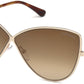 Tom Ford FT0569 Elise-02 Butterfly Sunglasses 28G-28G - Shiny Rose Gold / Brown Mirror