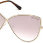 Tom Ford FT0569 Elise-02 Butterfly Sunglasses 28Z-28Z - Shiny Rose Gold / Gradient