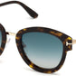 Tom Ford FT0574 Mia-02 Butterfly Sunglasses 52P-52P - Shiny Dark Havana, Rose Gold/ Gradient Deep Turquoise Lenses