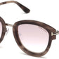 Tom Ford FT0574 Mia-02 Butterfly Sunglasses 55Z-55Z - Pink Havana, Lt. Ruthenium/ Grad. Antique Pink W. Silver Mirror Lenses