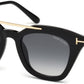 Tom Ford FT0575 Anna-02 Cat Sunglasses 01B-01B - Shiny Black  / Gradient Smoke