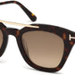 Tom Ford FT0575 Anna-02 Cat Sunglasses 52G-52G - Dark Havana / Brown Mirror
