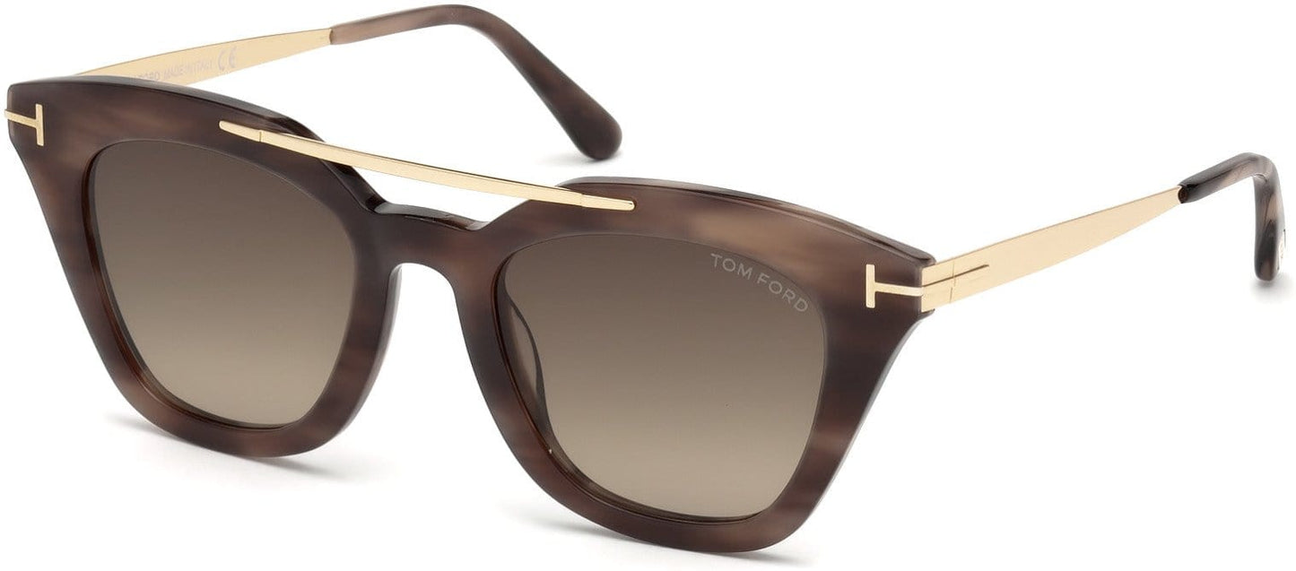 Tom Ford FT0575 Anna-02 Cat Sunglasses 55K-55K - Coloured Havana / Gradient Roviex