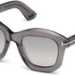 Tom Ford FT0582 Julia-02 Geometric Sunglasses 20C-20C - Grey/other / Smoke Mirror
