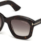 Tom Ford FT0582 Julia-02 Geometric Sunglasses 52J-52J - Dark Havana / Roviex