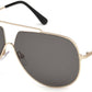 Tom Ford FT0586 Chase-02 Pilot Sunglasses 28A-28A - Shiny Rose Gold / Smoke