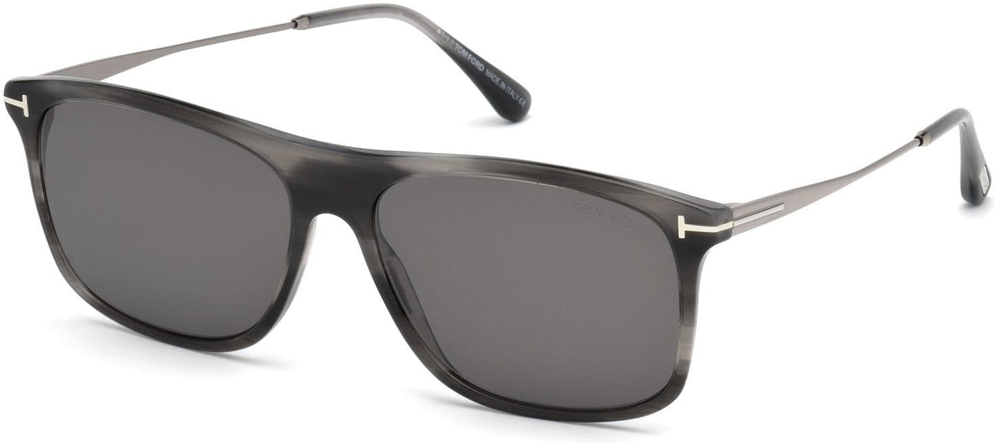 Tom Ford FT0588 Max-02 Geometric Sunglasses 20A-20A - Grey/other / Smoke