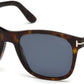 Tom Ford Geometric FT0595-F Sunglasses 52D-52D - Dark Havana / Smoke Polarized