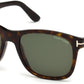 Tom Ford Geometric FT0595-F Sunglasses 52N-52N - Dark Havana / Green